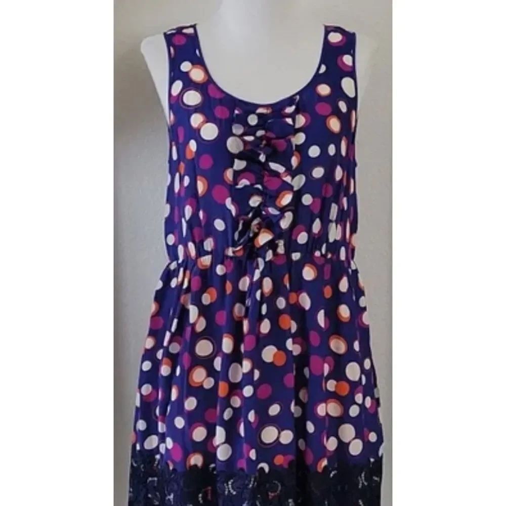 Anthropologie Moulinette Sours Silk Sleeveless Dress
Blue, Purple, Cream Size 2